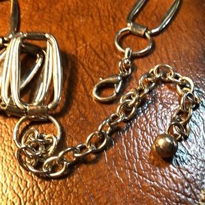 Silver chain link belt